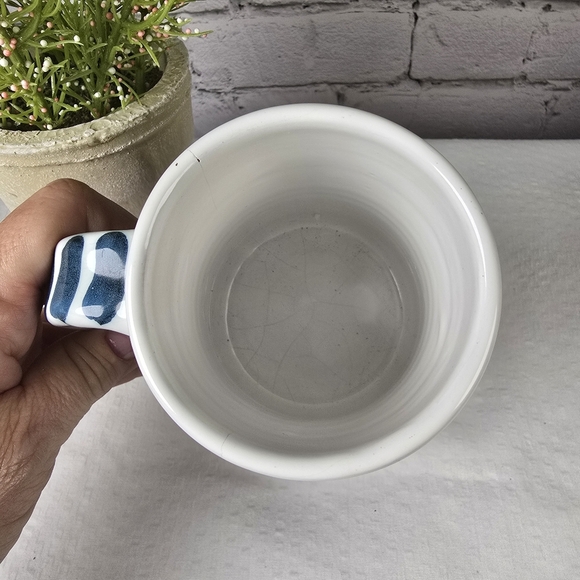 MID-20TH C NORWEGIAN VINTAGE #899 GLAZED RED CLAY, HAND PAINTED BEER MUG, RARE - Picture 5 of 6